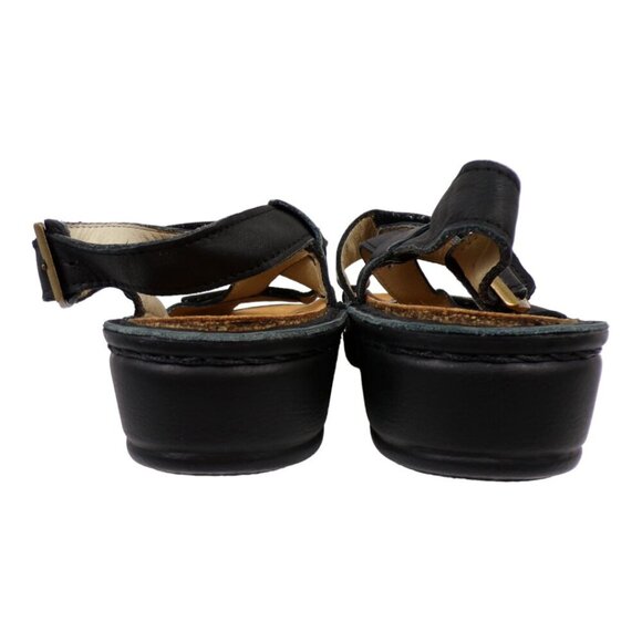 Finn Comfort Jersey Ankle Strap Black Leather Sandals Size EU38 US 7-7.5 #1243 - Picture 4 of 10